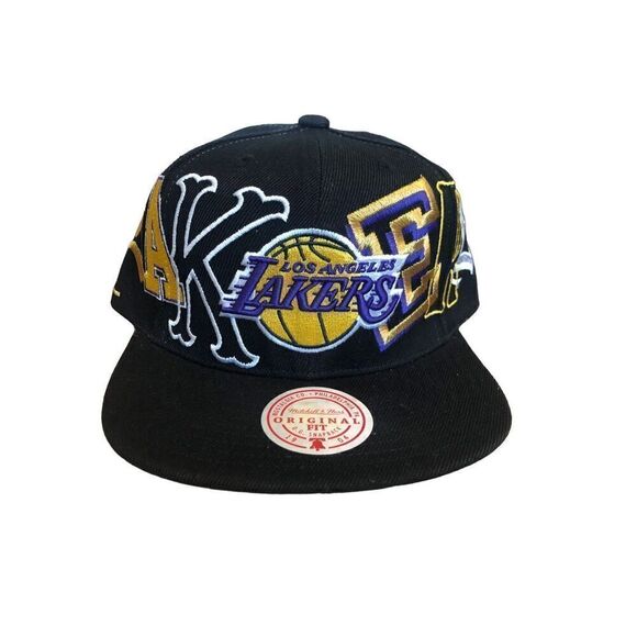 Mitchell & Ness Los Angeles Lakers Adjustable Snapback Hat Cap One Size - Picture 1 of 5